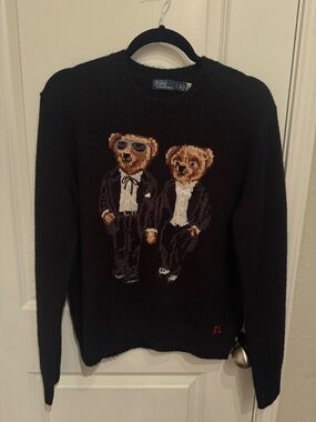 Polo Ralph Lauren Black Ralph & Ricky Special Edition Bear Sweater Jumper S